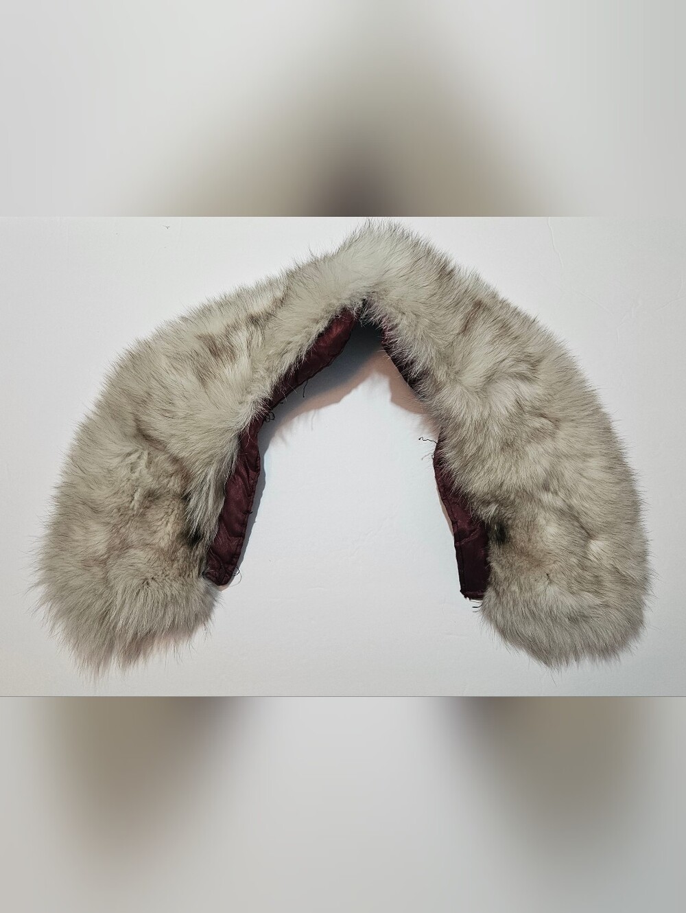 Vintage 1960's Gray Real Fox Fur Collar - Women's Accessory